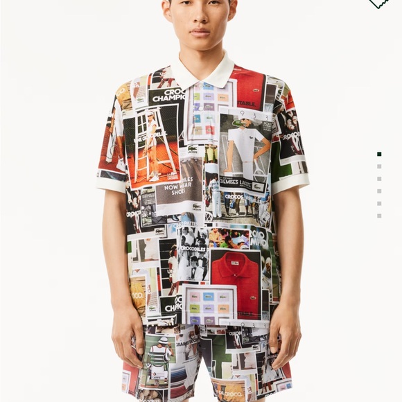 NWT Lacoste  Men's Loose Fit L.12.12 Printed Polo - Picture 7 of 11